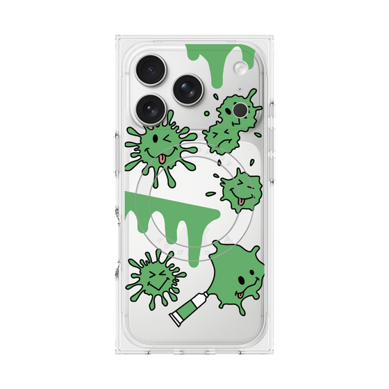 プレミアムスクエアケース with MagSafe［ PAINTING SMILE Green ］