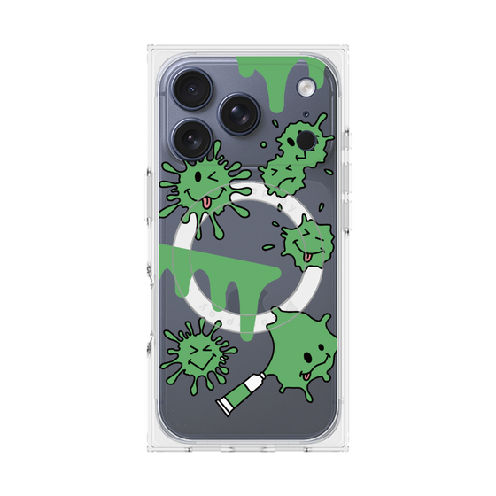 プレミアムスクエアケース with MagSafe［ PAINTING SMILE Green ］