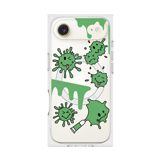 プレミアムスクエアケース with MagSafe［ PAINTING SMILE Green ］