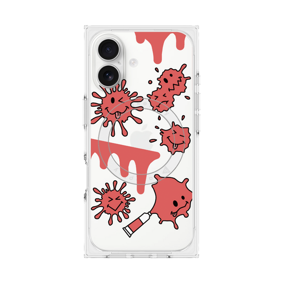 プレミアムスクエアケース with MagSafe［ PAINTING SMILE Red ］