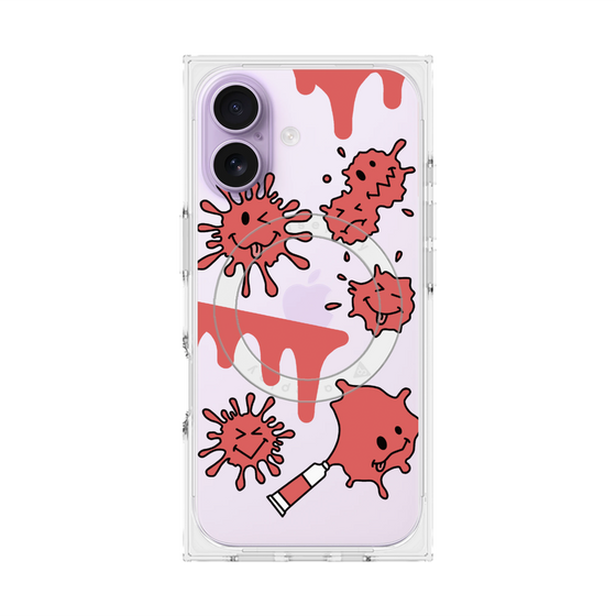プレミアムスクエアケース with MagSafe［ PAINTING SMILE Red ］