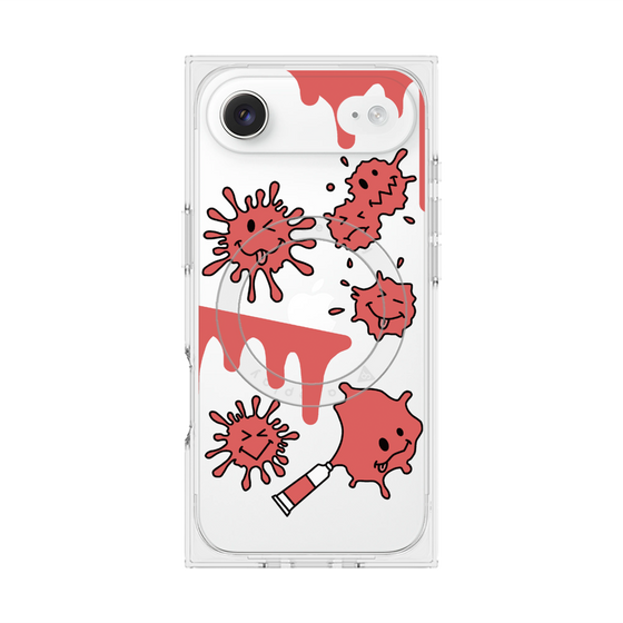 プレミアムスクエアケース with MagSafe［ PAINTING SMILE Red ］