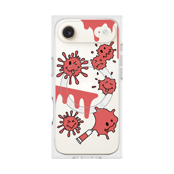 プレミアムスクエアケース with MagSafe［ PAINTING SMILE Red ］