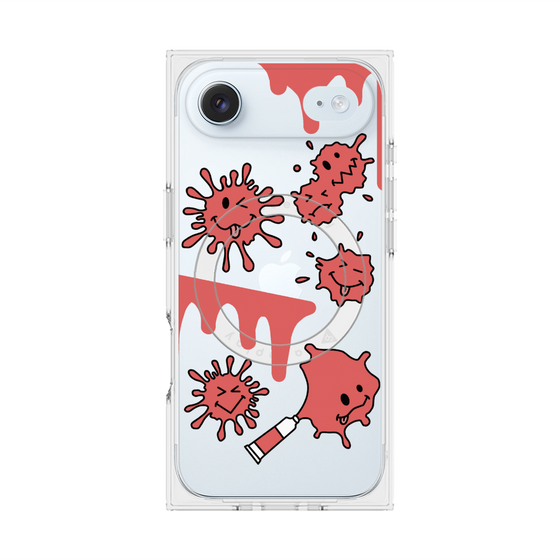 プレミアムスクエアケース with MagSafe［ PAINTING SMILE Red ］