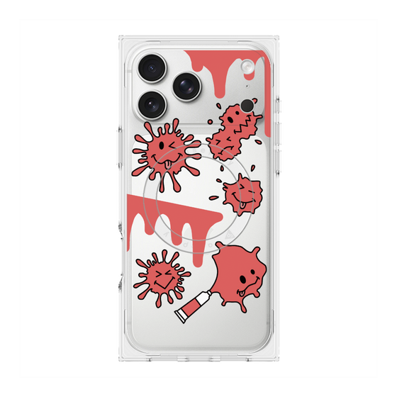 プレミアムスクエアケース with MagSafe［ PAINTING SMILE Red ］