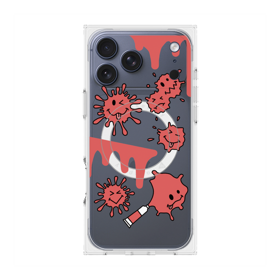 プレミアムスクエアケース with MagSafe［ PAINTING SMILE Red ］