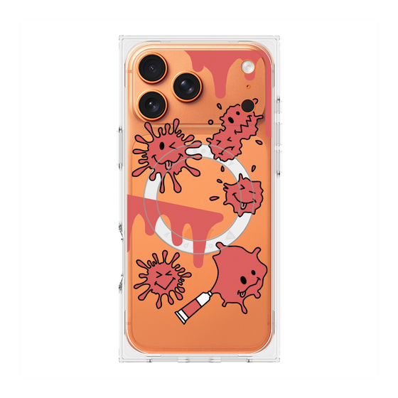 プレミアムスクエアケース with MagSafe［ PAINTING SMILE Red ］