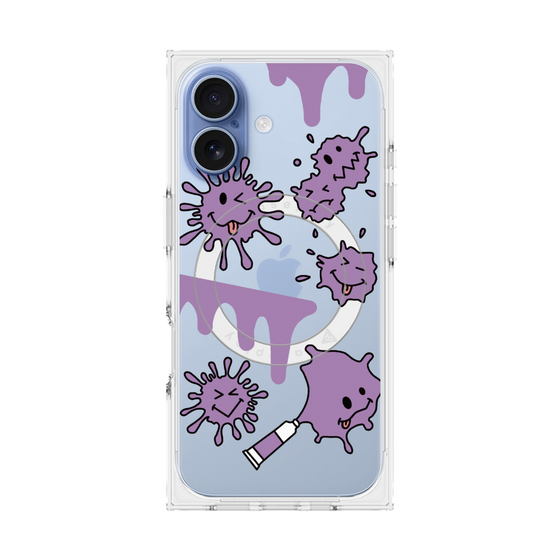 プレミアムスクエアケース with MagSafe［ PAINTING SMILE Purple ］