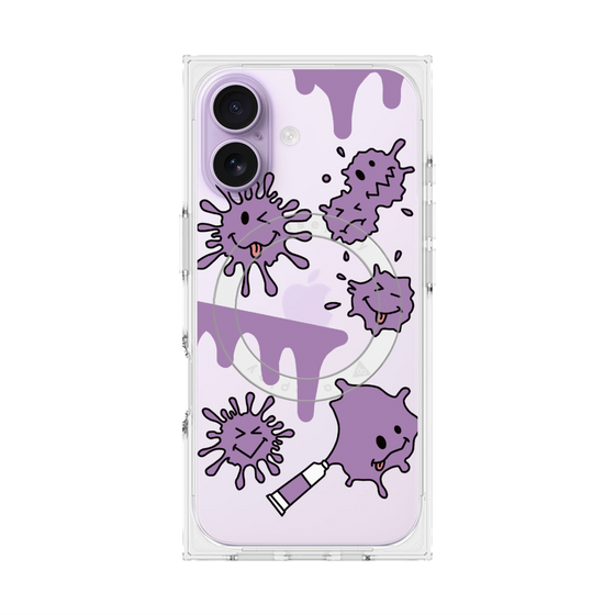 プレミアムスクエアケース with MagSafe［ PAINTING SMILE Purple ］