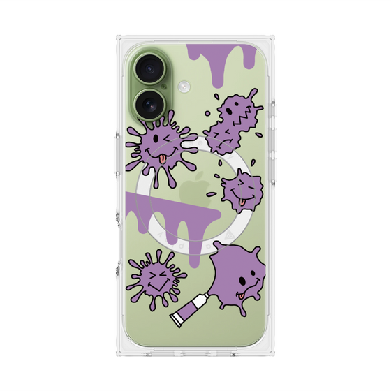 プレミアムスクエアケース with MagSafe［ PAINTING SMILE Purple ］