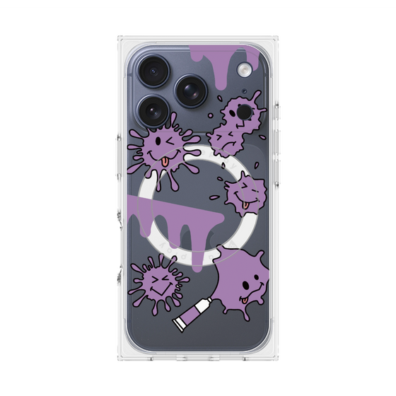 プレミアムスクエアケース with MagSafe［ PAINTING SMILE Purple ］
