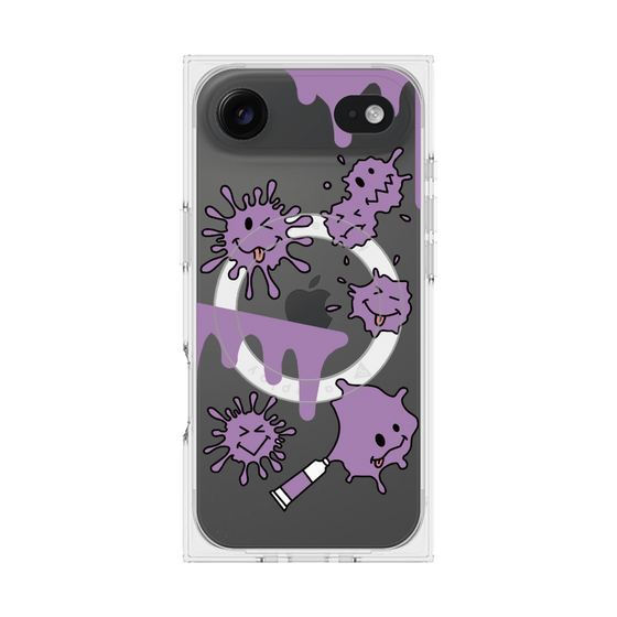 プレミアムスクエアケース with MagSafe［ PAINTING SMILE Purple ］