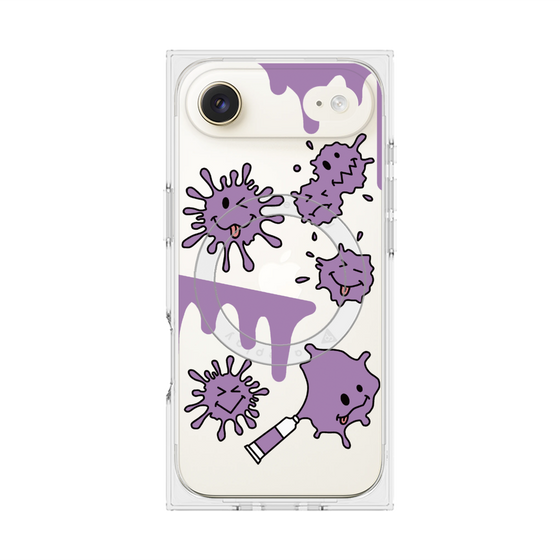 プレミアムスクエアケース with MagSafe［ PAINTING SMILE Purple ］