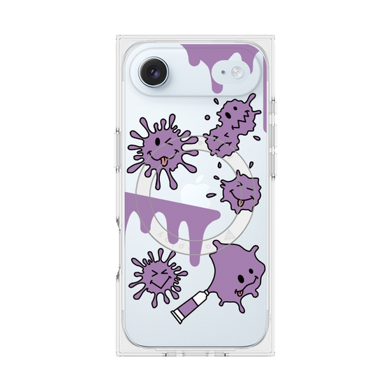 プレミアムスクエアケース with MagSafe［ PAINTING SMILE Purple ］