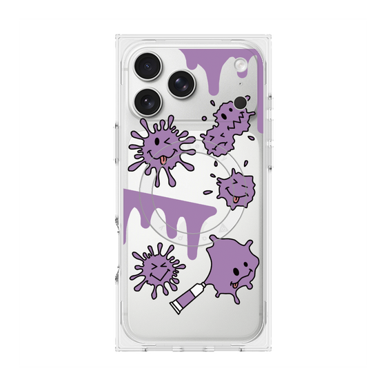プレミアムスクエアケース with MagSafe［ PAINTING SMILE Purple ］