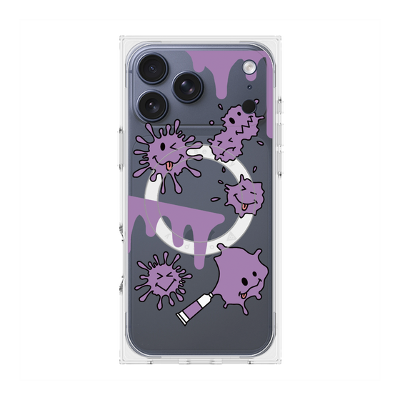 プレミアムスクエアケース with MagSafe［ PAINTING SMILE Purple ］