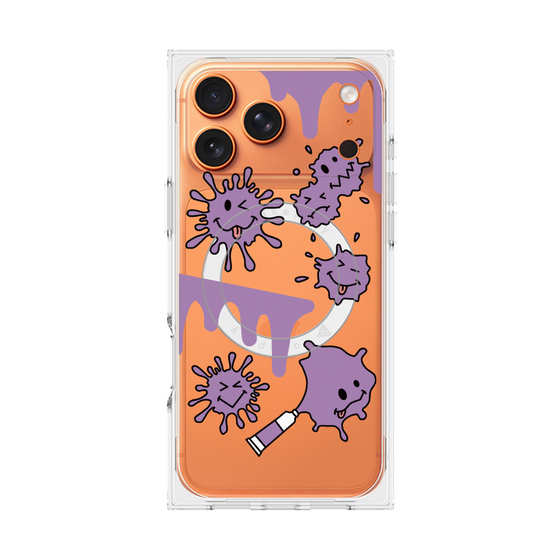 プレミアムスクエアケース with MagSafe［ PAINTING SMILE Purple ］