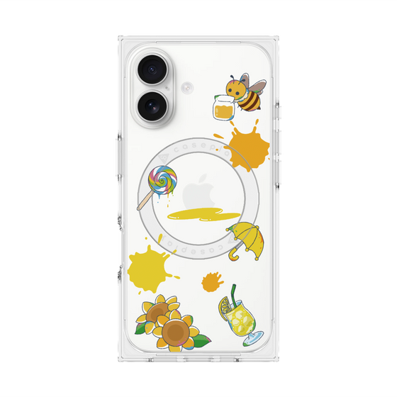 プレミアムスクエアケース with MagSafe［ DRAWING PAPER Yellow ］
