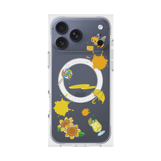 プレミアムスクエアケース with MagSafe［ DRAWING PAPER Yellow ］
