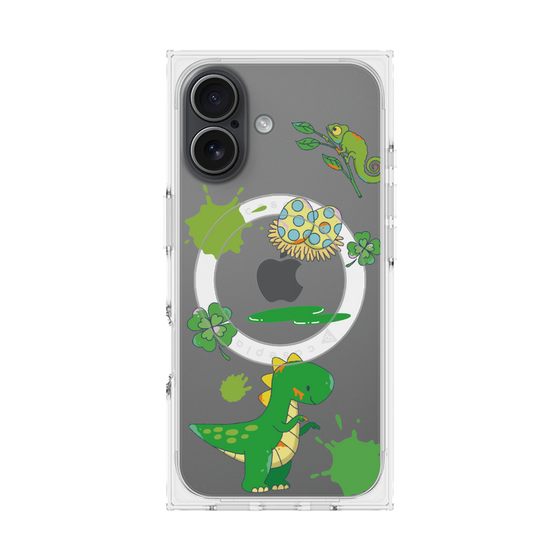 プレミアムスクエアケース with MagSafe［ DRAWING PAPER Green ］
