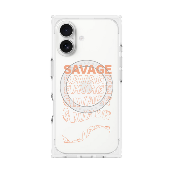 プレミアムスクエアケース with MagSafe［ SAVAGE Orange ］