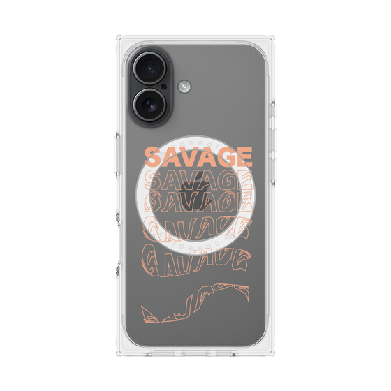 プレミアムスクエアケース with MagSafe［ SAVAGE Orange ］