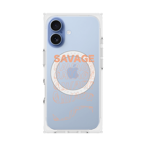 プレミアムスクエアケース with MagSafe［ SAVAGE Orange ］