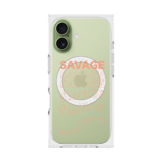 プレミアムスクエアケース with MagSafe［ SAVAGE Orange ］