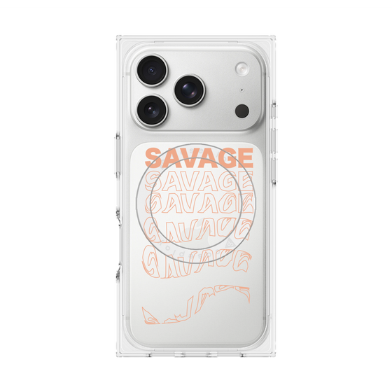 プレミアムスクエアケース with MagSafe［ SAVAGE Orange ］
