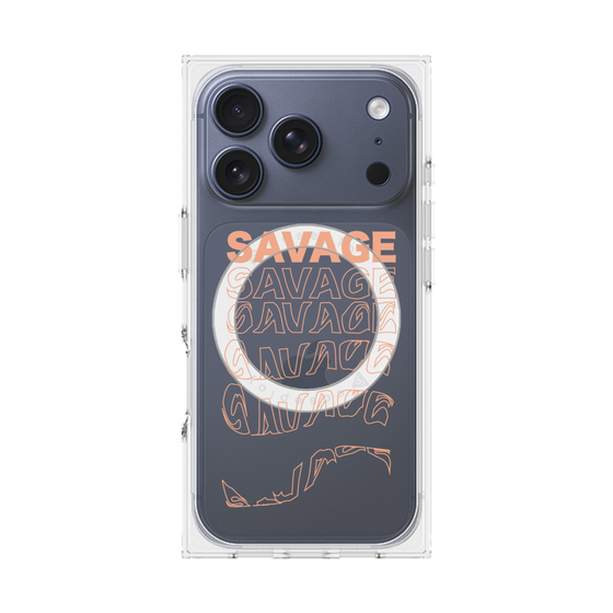 プレミアムスクエアケース with MagSafe［ SAVAGE Orange ］