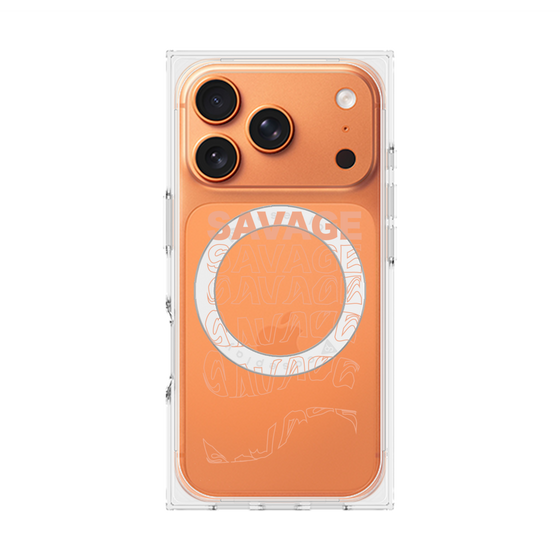 プレミアムスクエアケース with MagSafe［ SAVAGE Orange ］