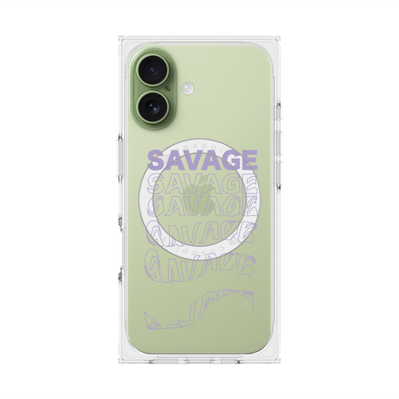 プレミアムスクエアケース with MagSafe［ SAVAGE Purple ］