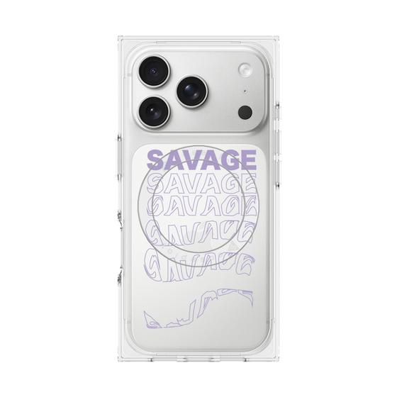 プレミアムスクエアケース with MagSafe［ SAVAGE Purple ］