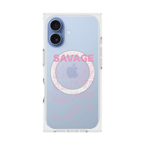 プレミアムスクエアケース with MagSafe［ SAVAGE Pink ］