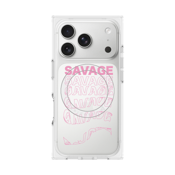プレミアムスクエアケース with MagSafe［ SAVAGE Pink ］