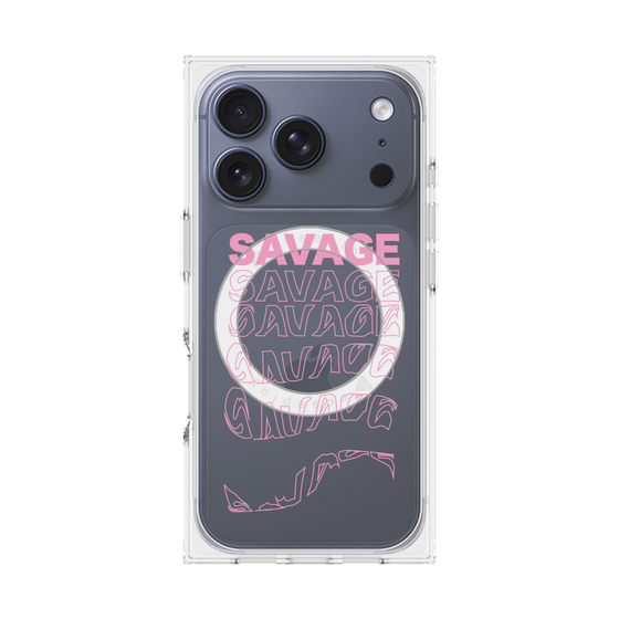 プレミアムスクエアケース with MagSafe［ SAVAGE Pink ］