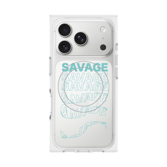 プレミアムスクエアケース with MagSafe［ SAVAGE Blue ］