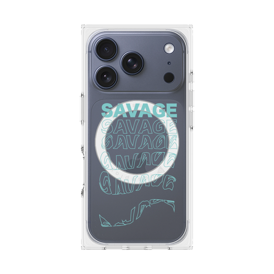 プレミアムスクエアケース with MagSafe［ SAVAGE Blue ］