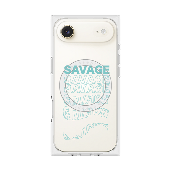 プレミアムスクエアケース with MagSafe［ SAVAGE Blue ］