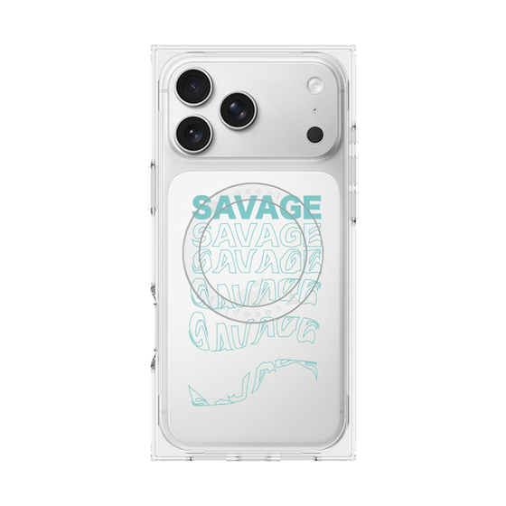 プレミアムスクエアケース with MagSafe［ SAVAGE Blue ］