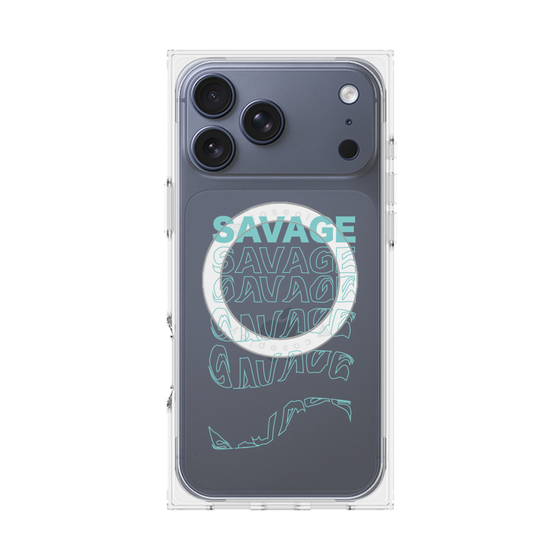 プレミアムスクエアケース with MagSafe［ SAVAGE Blue ］