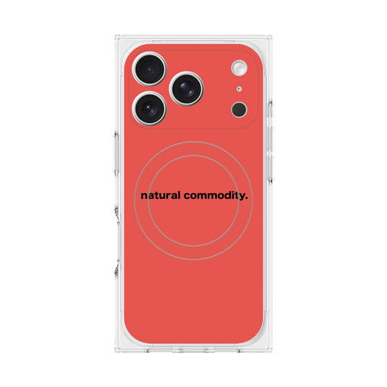 プレミアムスクエアケース with MagSafe［ NATURAL COMMODITY Red ］