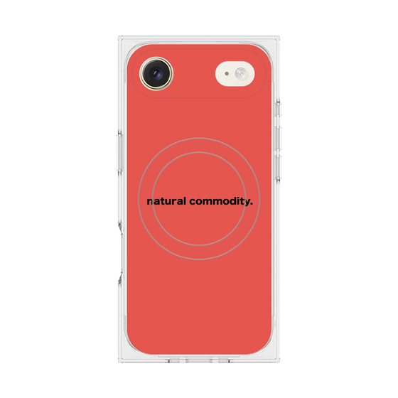 プレミアムスクエアケース with MagSafe［ NATURAL COMMODITY Red ］