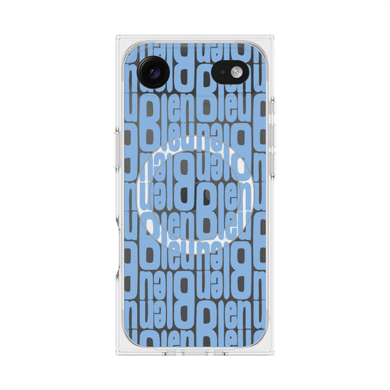 プレミアムスクエアケース with MagSafe［ LANVIN en Bleu - Logo Pattern - Blue ］