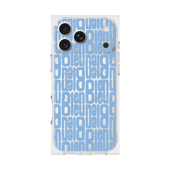 プレミアムスクエアケース with MagSafe［ LANVIN en Bleu - Logo Pattern - Blue ］