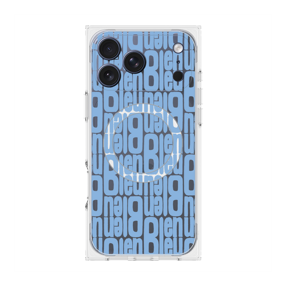プレミアムスクエアケース with MagSafe［ LANVIN en Bleu - Logo Pattern - Blue ］