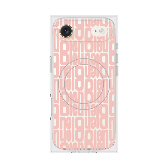 プレミアムスクエアケース with MagSafe［ LANVIN en Bleu - Logo Pattern - Pink ］