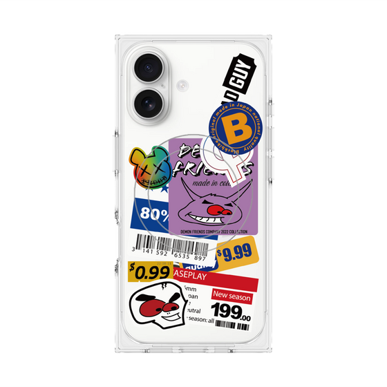プレミアムスクエアケース with MagSafe［ Demon Friends Sticker .1 ］