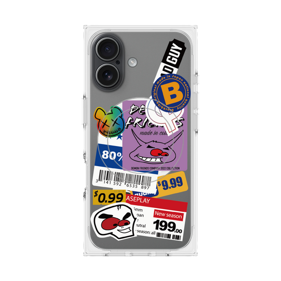 プレミアムスクエアケース with MagSafe［ Demon Friends Sticker .1 ］
