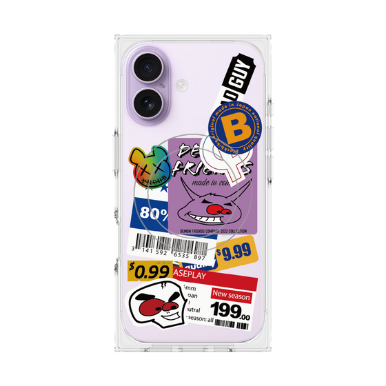 プレミアムスクエアケース with MagSafe［ Demon Friends Sticker .1 ］